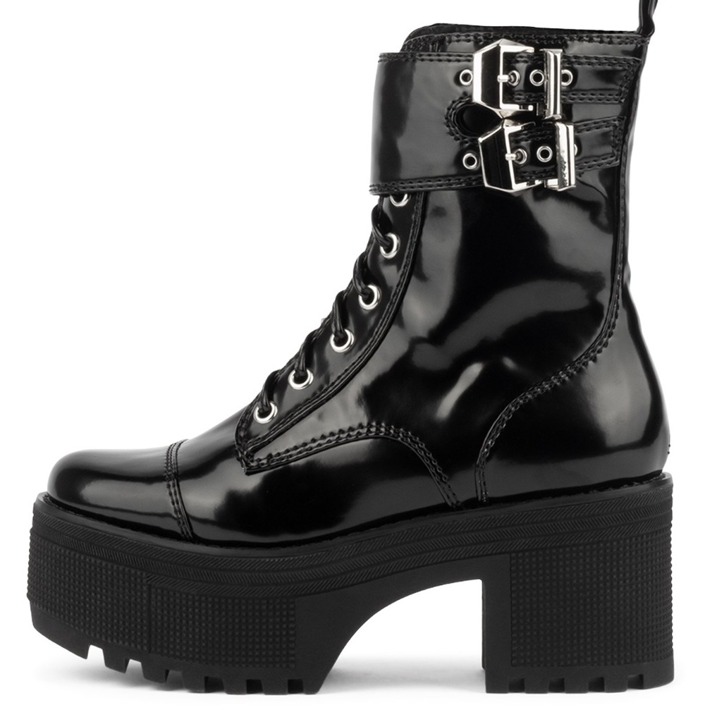 Jeffrey Campbell Melvin-2 Black Lace Up Boots 7.5